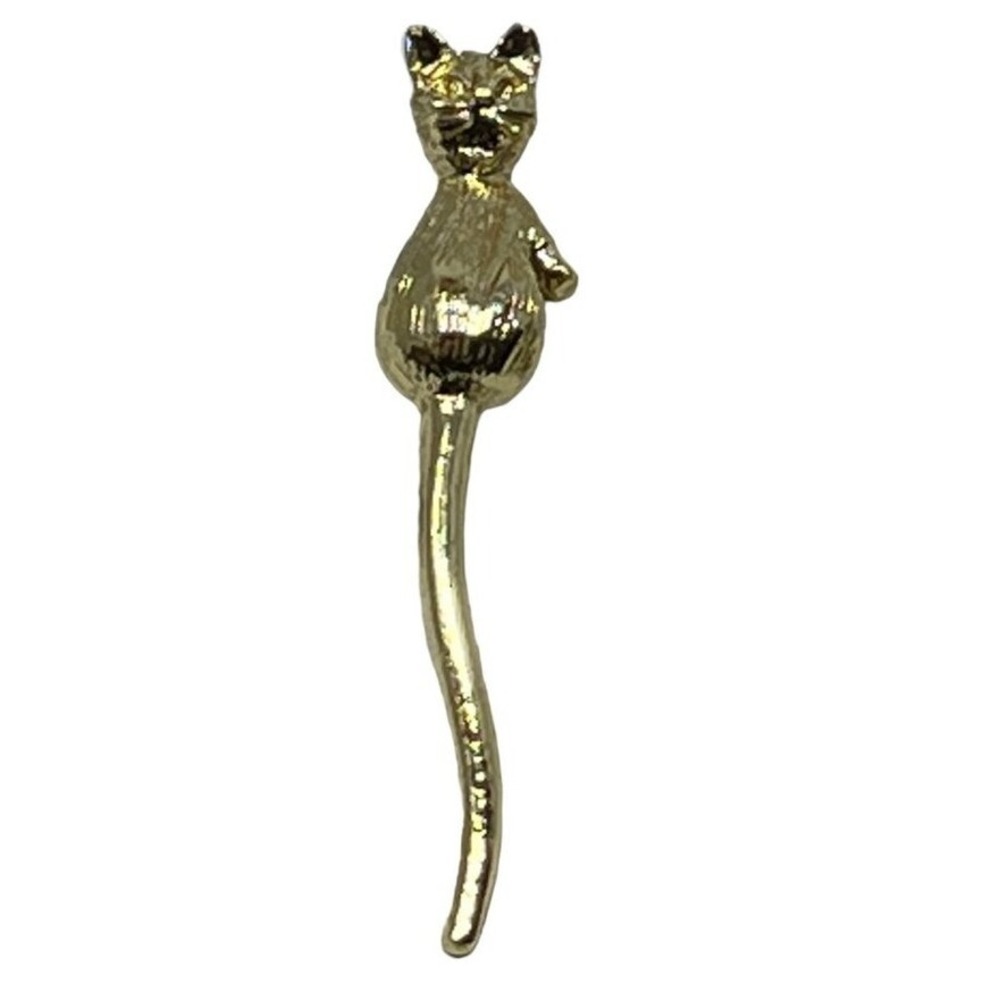 Nemo Vintage Catโ Tie Tack Gold Tone Kitten Lapel Pin Brooch